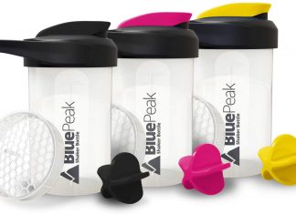 BluePeak Protein Shaker Bottle – Dual Mixing technology