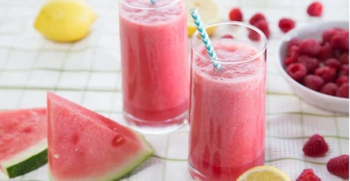 Watermelon and Raspberry Juice