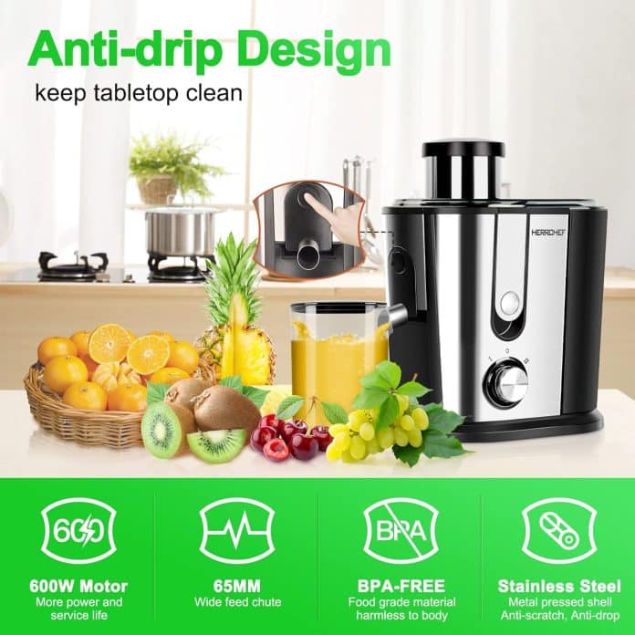 comparing 5 juicer machines power size and cleanliness