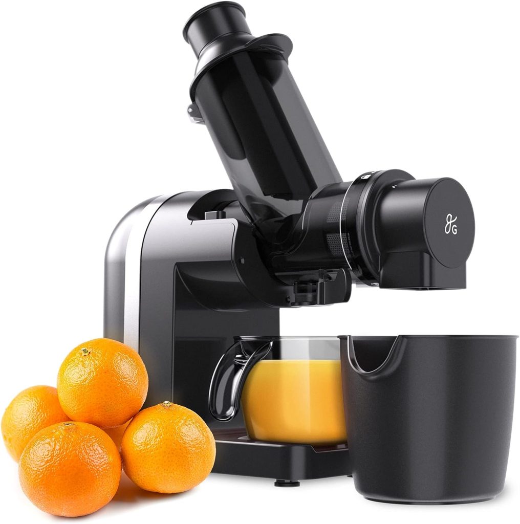 Greater Goods Slow Masticating Juicer, Easy to Clean Cold Press Juicer Machine, A Powerful Juice Extractor for Healthy and Delicious Fruit and Vegetable Juices, Designed in St. Louis