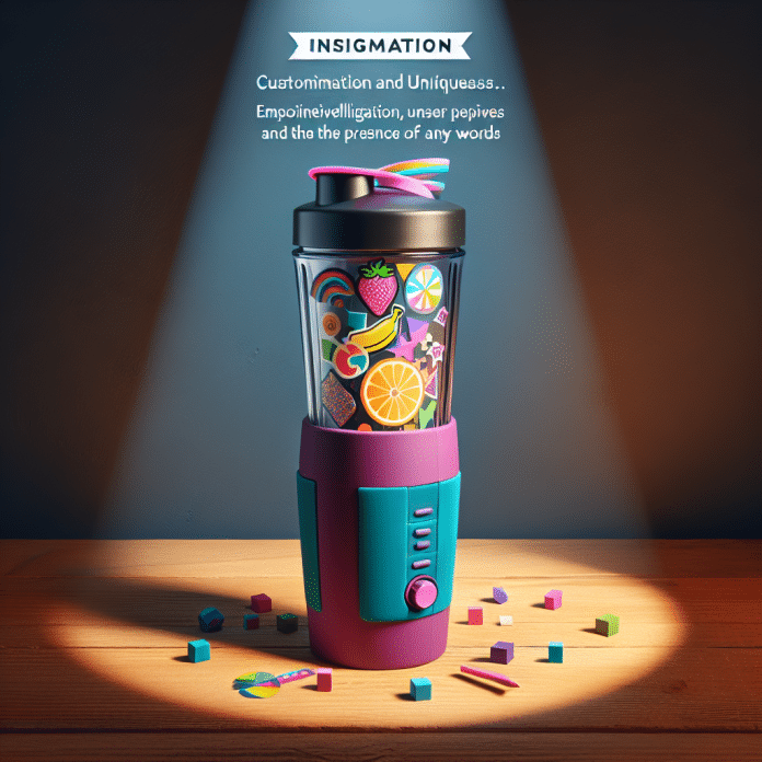 how can you personalize or customize a blender bottle
