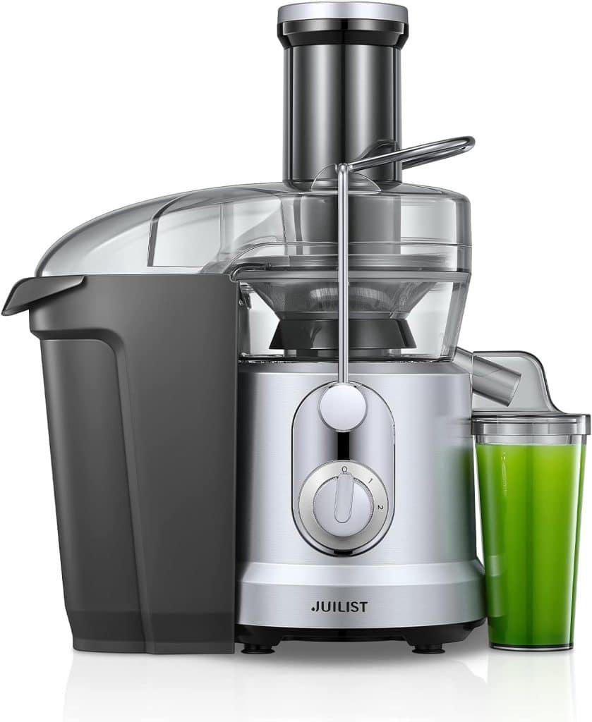 Juicer Machines 1300W, Juilist Powerful Juice Extractor Machine with 3.2 Wide Mouth for Whole Fruits  Veggies, Fast Juicing Fruit Juicer for Beet, Celery, Carrot, Apple, Easy to Clean, BPA-Free