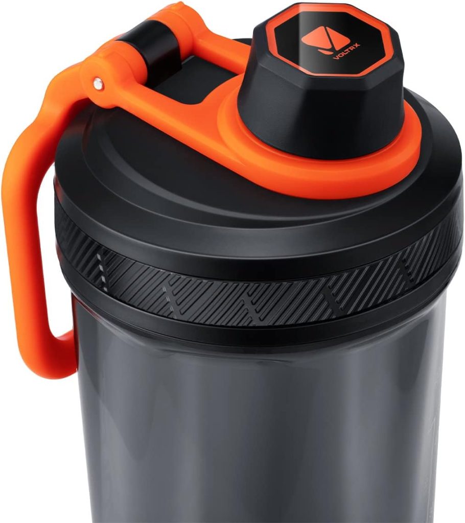 VOLTRX Electric Protein Shaker Bottle - USB Rechargeable Mixer Cup for Shakes and Meal Replacements, BPA-Free Tritan, 24oz