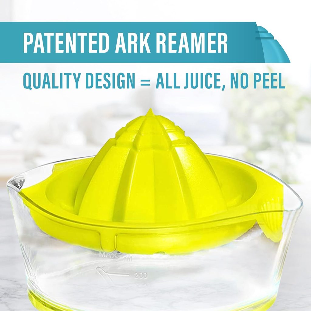 ARK Reamer Lemon Squeezer - Citrus Juicer, BPA-Free, Anti-Slip Hand Press w/Measuring Cup - Easy to Use  Clean Manual Juicers for Fresh Orange or Lime Juice - Kitchen Gadgets