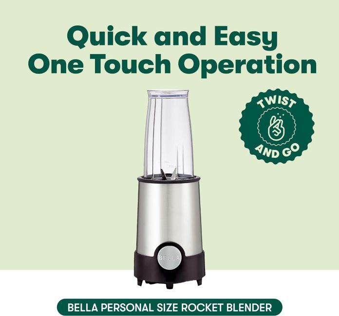 bella personal size rocket blender for smoothies and protein shakes portable juice maker and mini food processor and gri 2