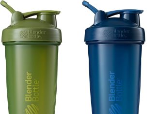 blenderbottle classic shaker bottle perfect for protein shakes and pre workout 28 ounce 2 pack mossmoss and navynavy