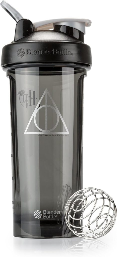 BlenderBottle Harry Potter Shaker Bottle Pro Series Perfect for Protein Shakes and Pre Workout, 28-Ounce, Deathly Hallows