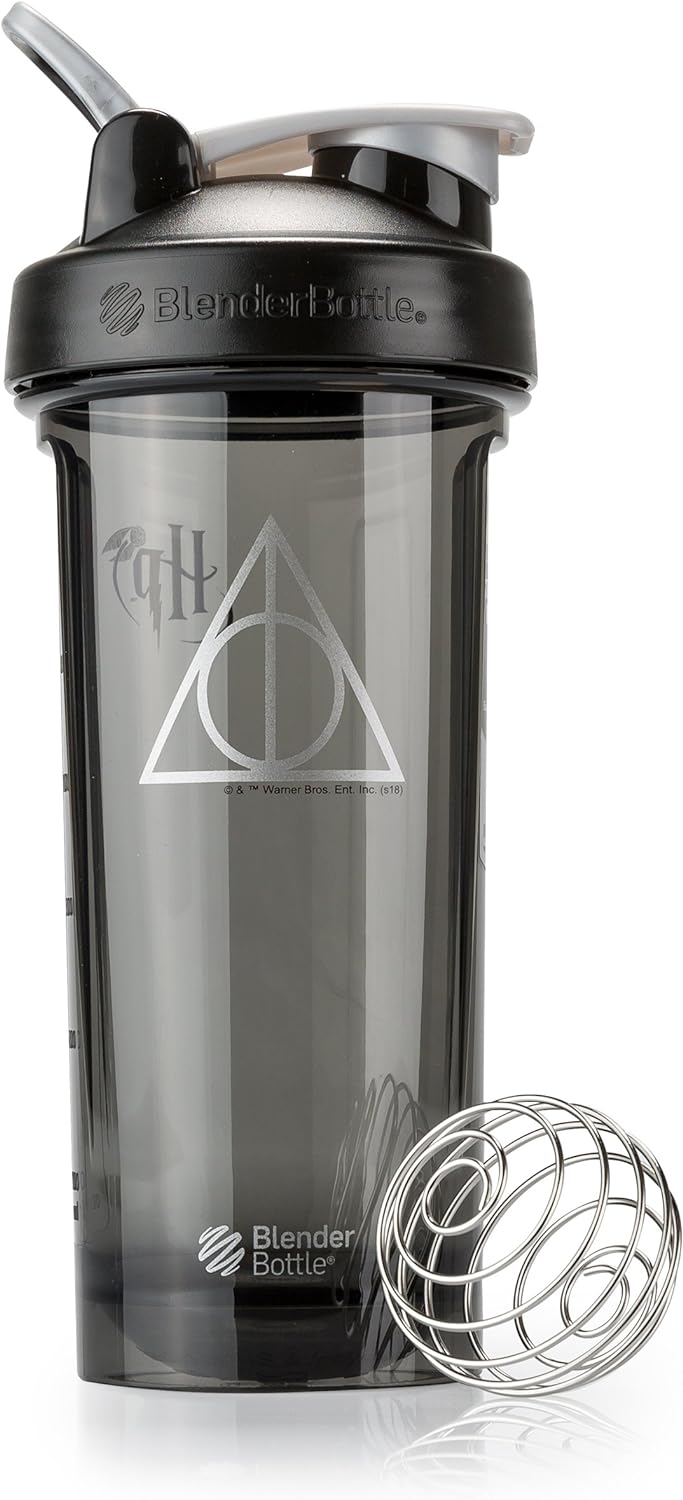 blenderbottle harry potter shaker bottle pro series perfect for protein shakes and pre workout 28 ounce deathly hallows