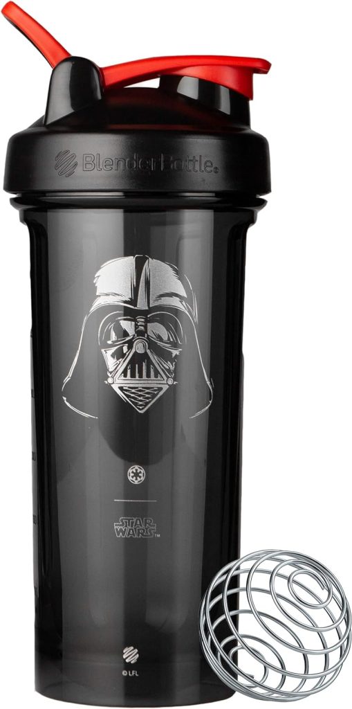 BlenderBottle Star Wars Shaker Bottle Pro Series Perfect for Protein Shakes and Pre Workout, 28-Ounce, Darth Vader Helmet