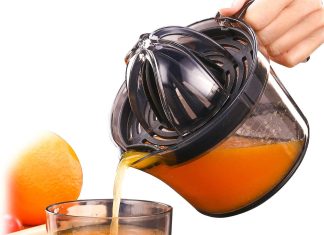 citrus juicer sunhanny orange lemon manual hand squeezer anti slip lid rotation reamer lime press 17 ounce capacity tran