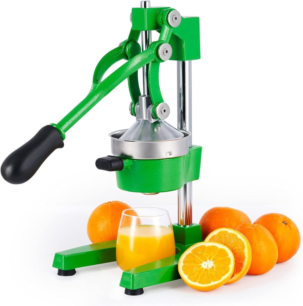 CO-Z Hand Press Juicer Machine, Manual Orange Juicer and Professional Citrus Juicer for Orange Juice Pom Lime Lemon Juice, Commercial Lemon Squeezer and Orange Crusher, Easy to Clean, Green