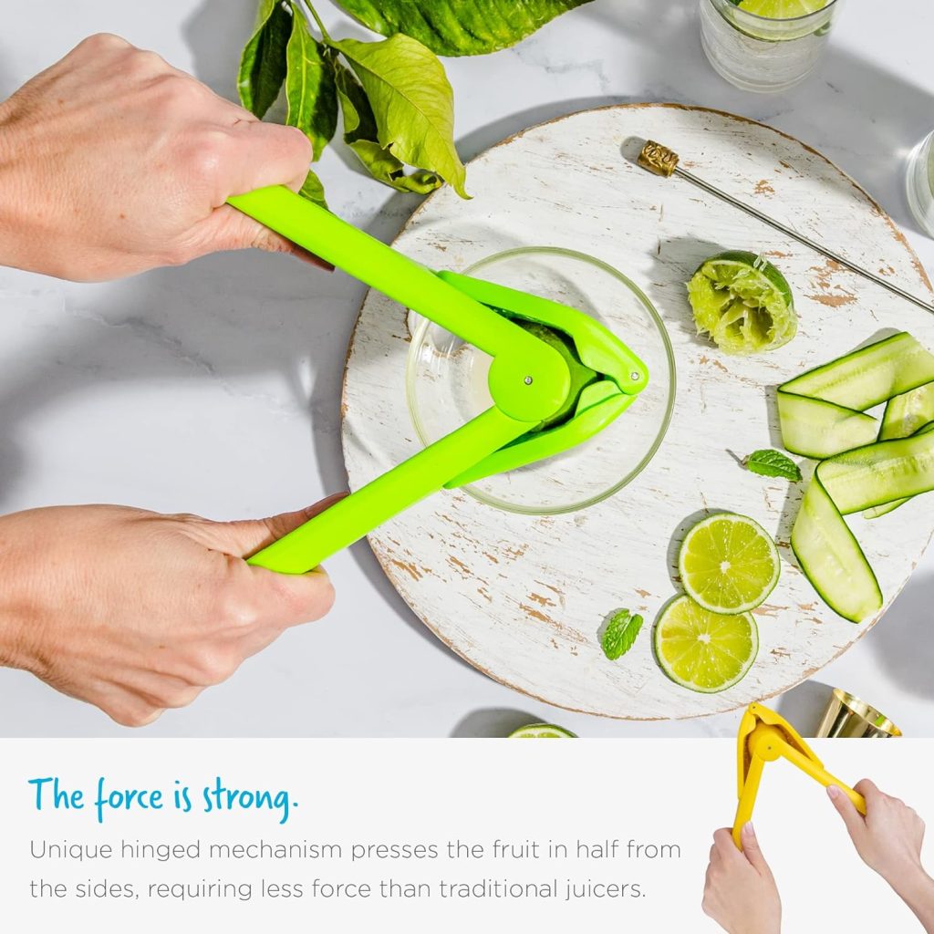 Dreamfarm 10 Lemon Fluicer | Easy Squeeze Manual Lemon Juicer | Citrus Juicer That Folds Flat for Space-Saving Storage | Lemon Squeezer with Sideways Pivot to Increase Leverage + Reduce Effort Needed