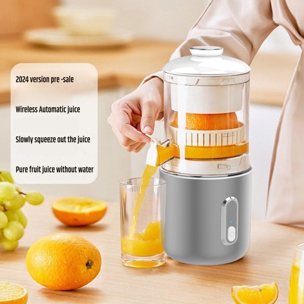 Electric Juicer Machines, Citrus Juicer Squeezer Cordless Portable Small Cold Pressed Lemon Juicer Machine Zester for Lime, Orange, Grapefruit, Easy Clean USB Typ-C Chargeable, 40 juices, 1500mAh