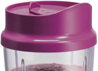 hamilton beach portable blender for shakes and smoothies with 14 oz bpa free travel cup and lid durable stainless steel