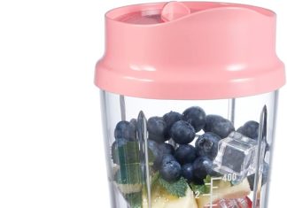 hamilton beach portable blender for shakes and smoothies with 14 oz bpa free travel cup and lid durable stainless steel 1 7