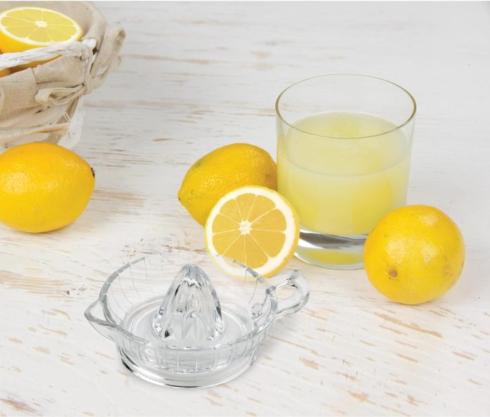 hic citrus juicer reamer with handle and pour spout heavyweight glass 3