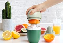 lechin hand juicer citrus juicer with lemon shape hand lemon juicer with two press options for different fruits green 2