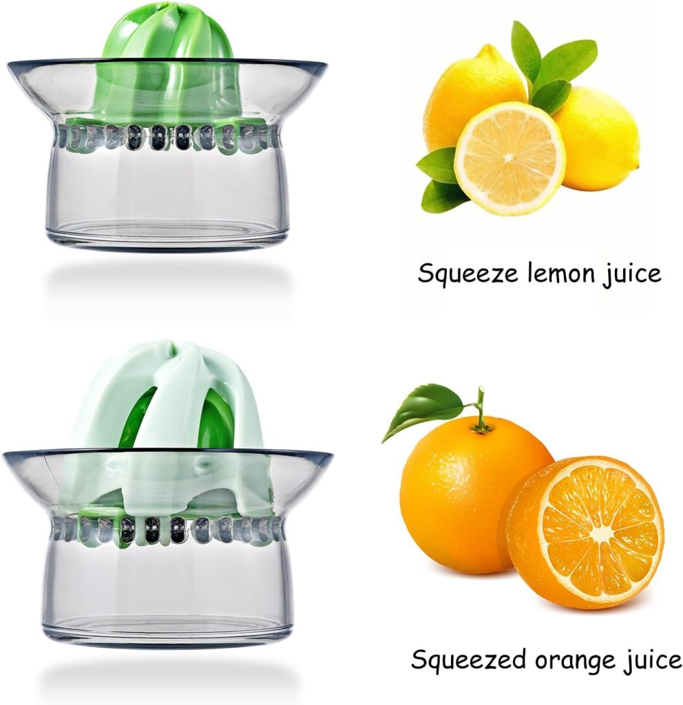 Lemon Squeezer,RYKKZ Lemon Juicer, Hand Press Double Head Juicer,For Lemon And Orange Juice - Small, Lightweight, Easy To Store
