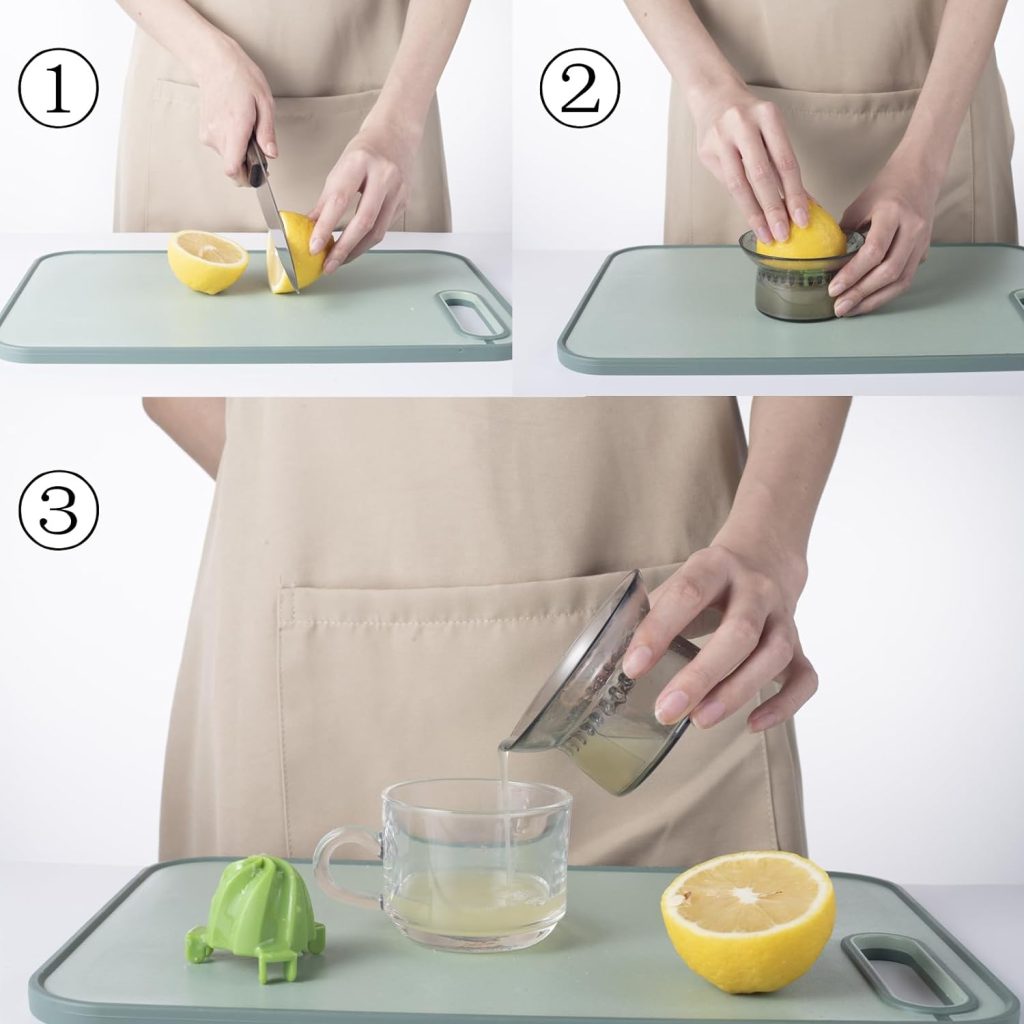 Lemon Squeezer,RYKKZ Lemon Juicer, Hand Press Double Head Juicer,For Lemon And Orange Juice - Small, Lightweight, Easy To Store
