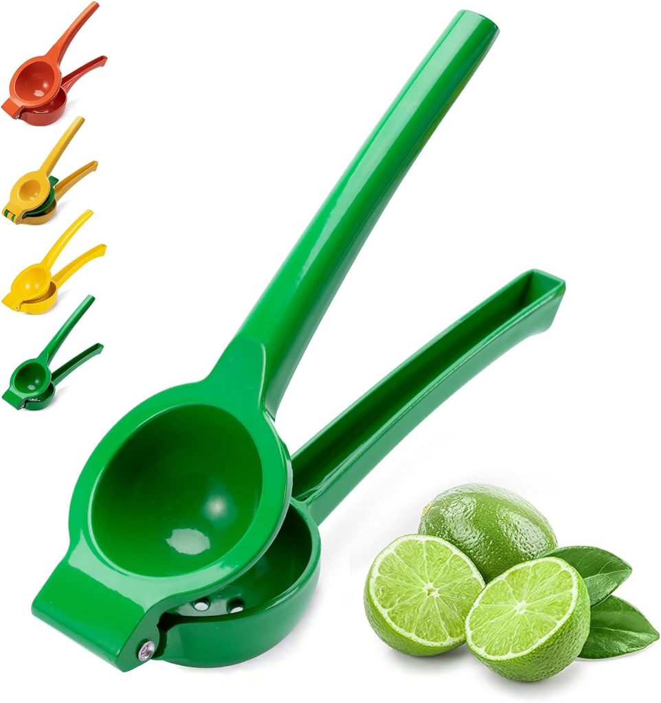 Manual Juicer Citrus Lemon Squeezer, Fruit Juicer Lime Press Metal, Professional Hand Juicer Kitchen Tool(Yellow）