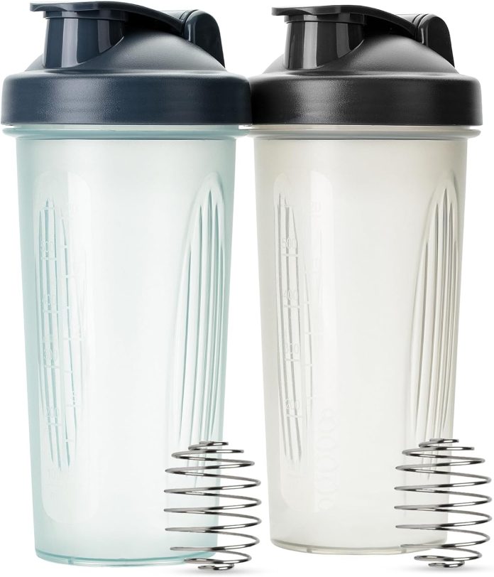 mr pen shaker bottles for protein mixes 28 oz 2 pack 2 colors protein shaker bottle with wire whisk ball shaker cup mixe