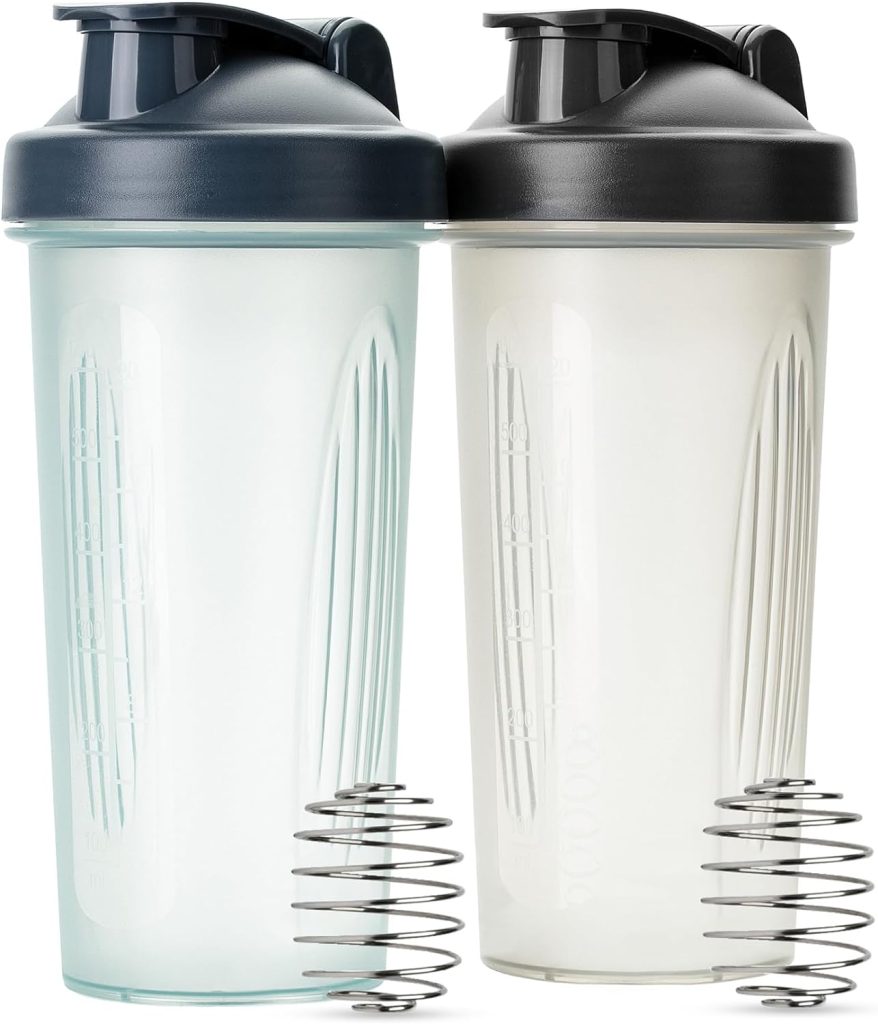 Mr. Pen- Shaker Bottles for Protein Mixes, 28 oz, 2 Pack, 2 Colors, Protein Shaker Bottle with Wire Whisk Ball, Shaker Cup, Mixer Bottle, Protein Shake Bottles, Protein Bottle, Protein Shake Bottle