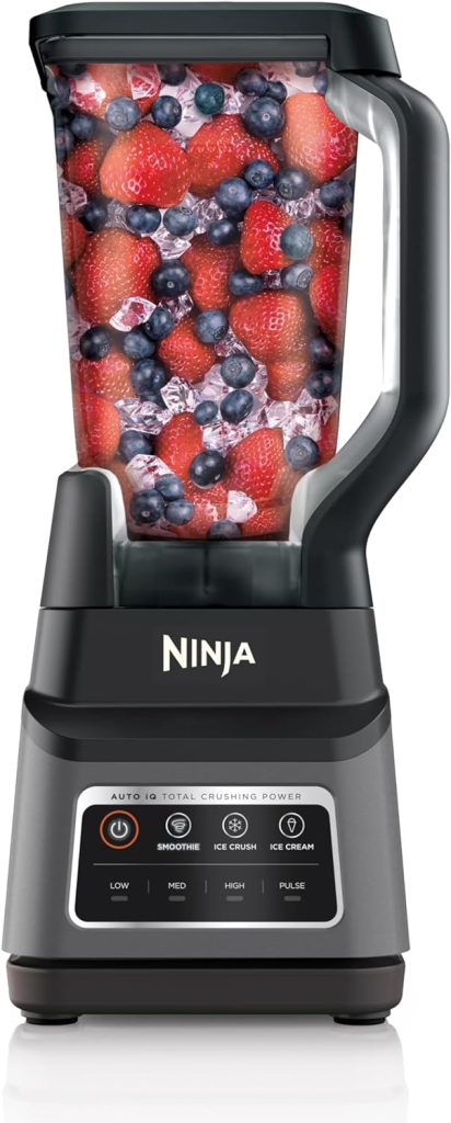 Ninja BN701 Professional Plus Blender, 1400 Peak Watts, 3 Functions for Smoothies, Frozen Drinks  Ice Cream with Auto IQ, 72-oz.* Total Crushing Pitcher  Lid, Dark Grey