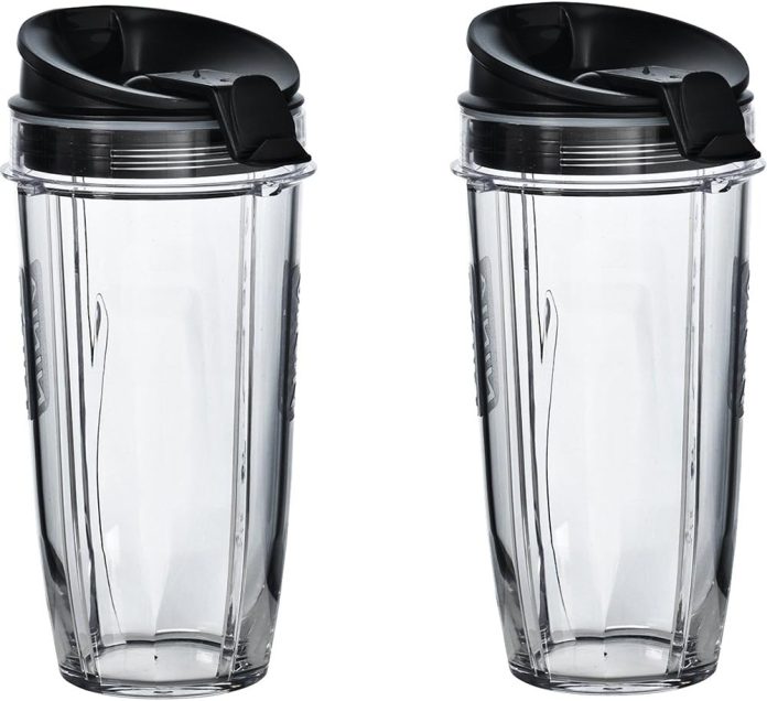 nutri ninja 24 ounce bpa free tritan cup with spout lid for nutri ninja blenders xsk2424 2 pack