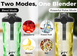 pososto portable blender personal size blender 6 blades270w powerful blender for shakes and smoothies 20 oz mini blender 2