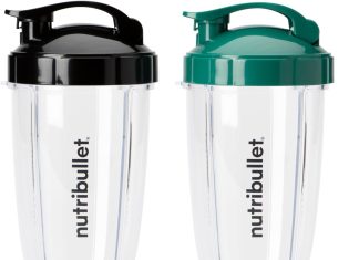 nutribullet 24 oz to go cups and colored flip top lids blackgreen