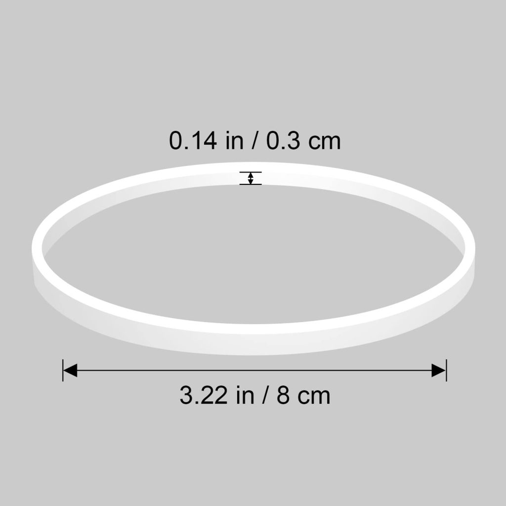 6 Packs Gaskets 3.22 Inch for Ninja Rubber Gasket Replacement Parts Seal O-Ring White for Ninja Single Serve Blender Blade 6 Fin Compatible with Nutri Ninja 1100w BL660 1500w BL770 BL810 BL820 BL830