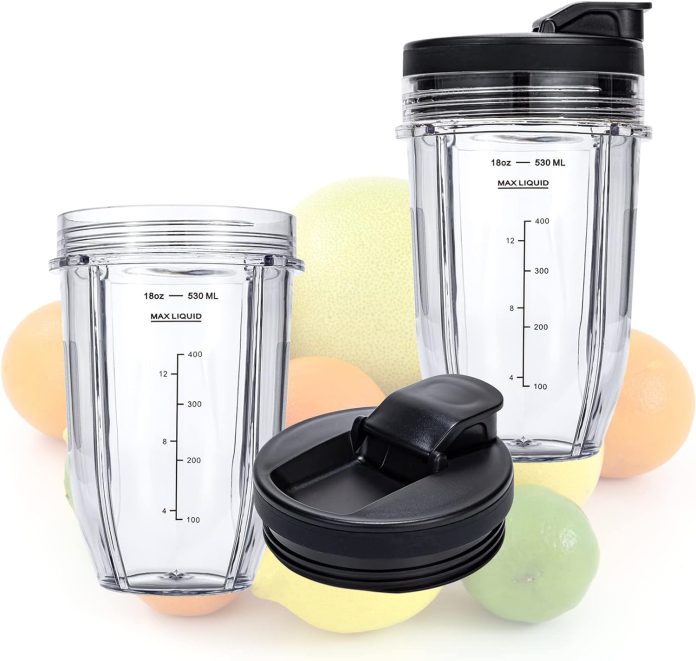 24oz replacement cups compatible with ninja nutri bn401 ss101 bn400 bn800 bn801 ss351 ss151 twisti duo blender with upgr 3
