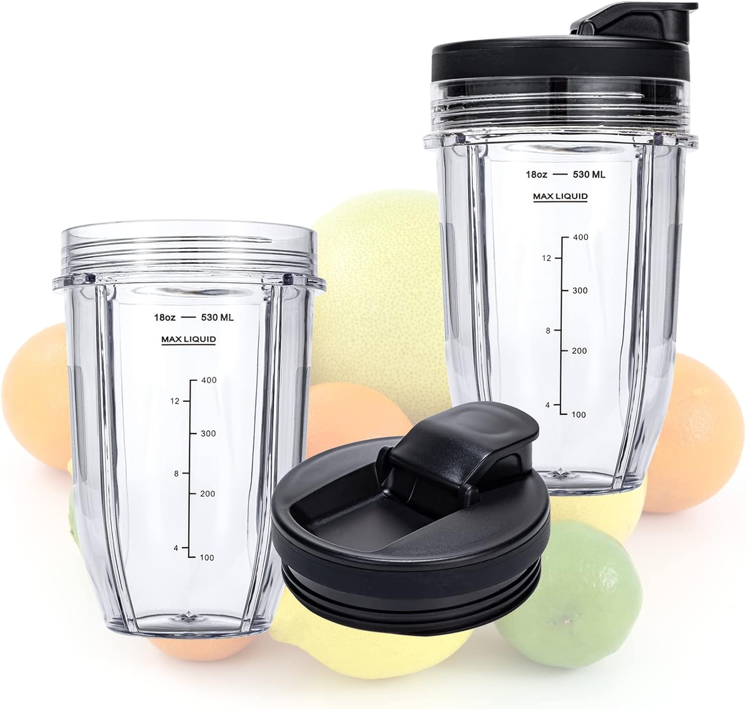 24oz replacement cups compatible with ninja nutri bn401 ss101 bn400 bn800 bn801 ss351 ss151 twisti duo blender with upgr 3