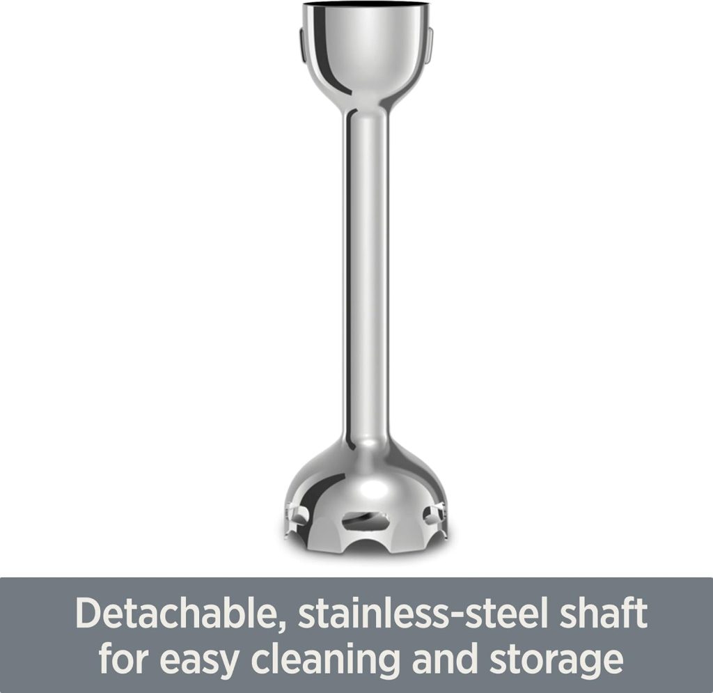 All-Clad Cordless Rechargeable Stainless Steel Immersion Multi-Functional Hand Blender, 5-Speed, Silver