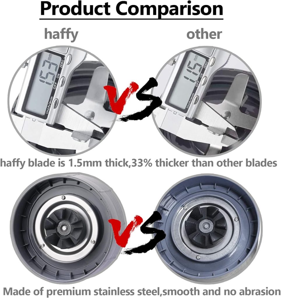 Blender Blade Replacement – New Bearing Replacement Blade Compatible with NutriBullet 900W/600W – Cross Blender Blade with O-Ring Sealing Gasket – Premium Stainless Steel Blade