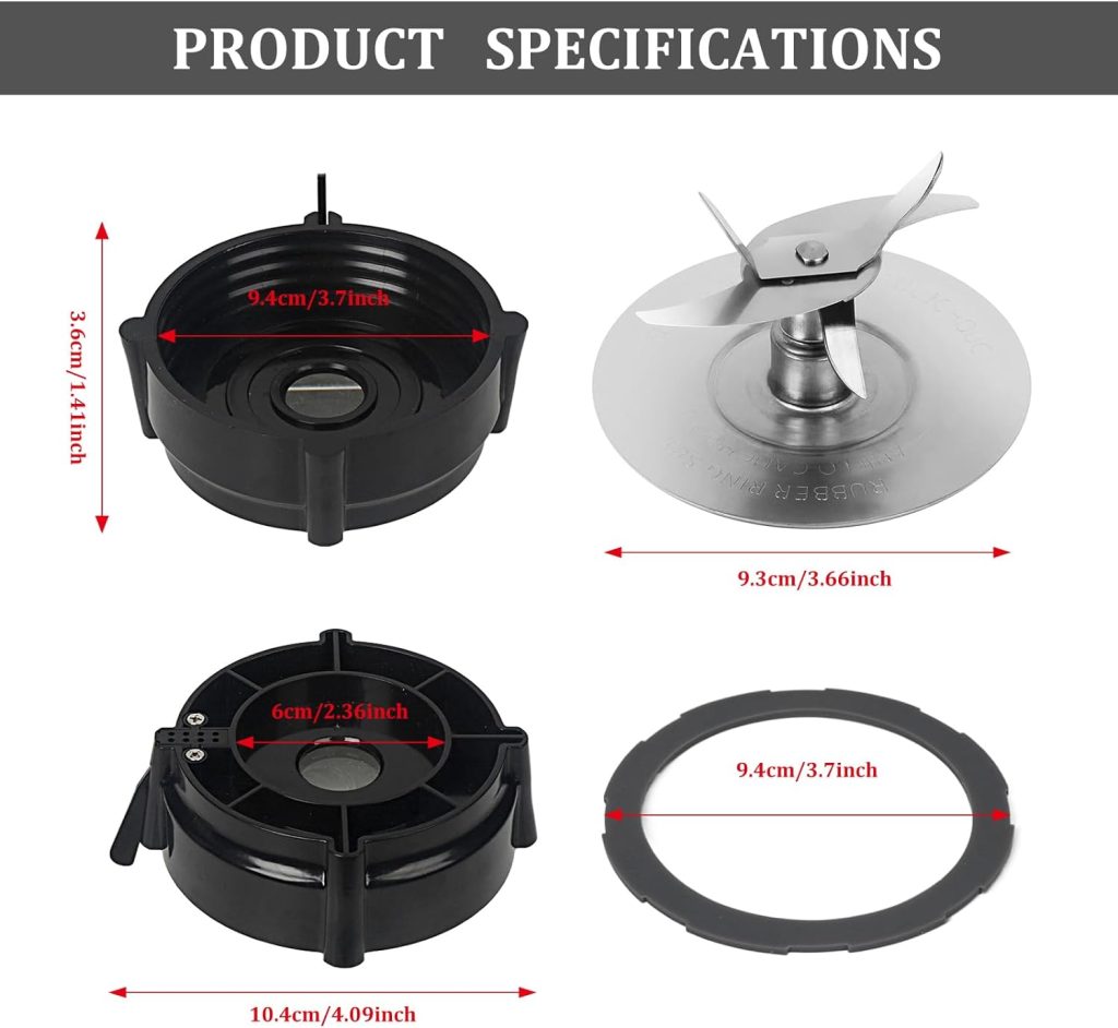 Pro 1200 Blender Blade Compatible with Oster Pro 1200 Blenders with O-ring Rubber Gasket for Oster Pro 1200 Blender Replacement Parts