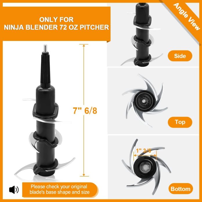 replacement pitcher 72 oz xl compatible with ninja blender new model 72oz crushing pitchers replacement for ninja bl610 1 1