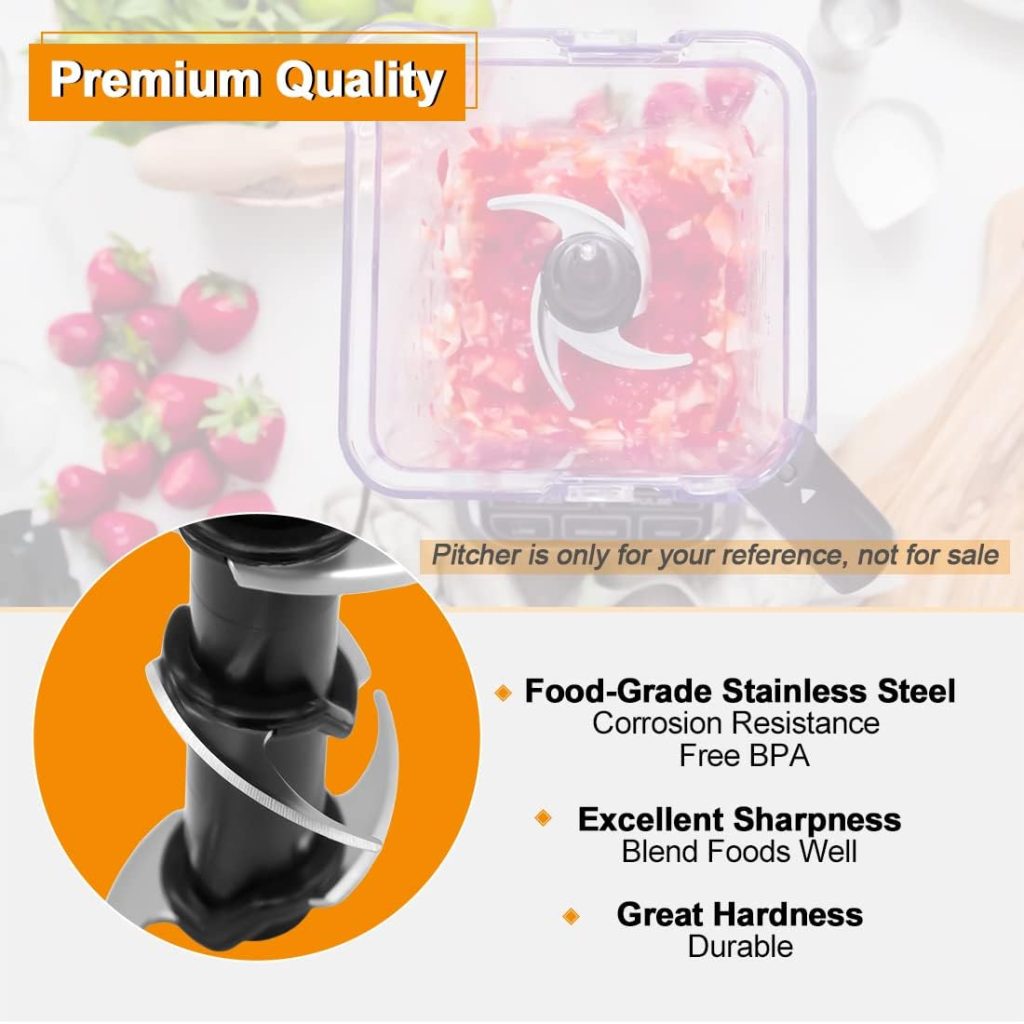 Replacement Pitcher 72 oz XL Compatible with Ninja Blender (New Model), 72oz Crushing Pitchers Replacement for Ninja BL610 BL710WM BL710WMBF CO610B CO650B CT610 BL610_69_BP