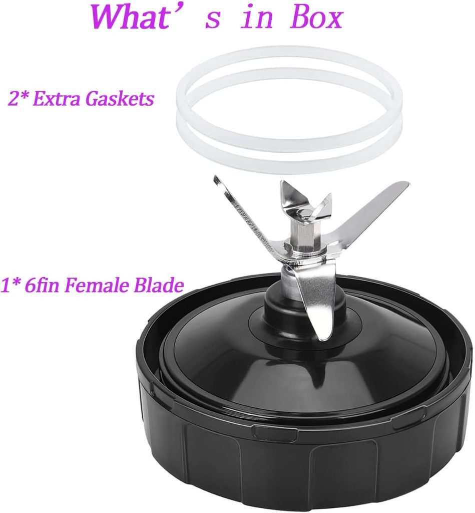 [Upgrade] 6-Fins Female Ninja Blender Blade Replacement Parts Compatible with Auto iQ Blenders. [4Inch Female Fins ONLY]