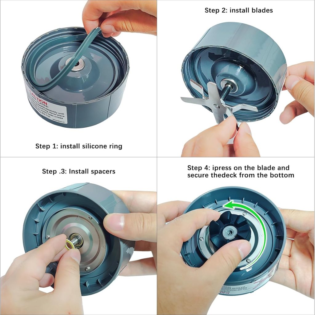 Blender Replacement Parts for Nutribullet, 32oz  24oz Cups with Replacement Extractor Blade, Compatible with Nutri Bullet 600W/900W Pro Blenders (3 PCS)