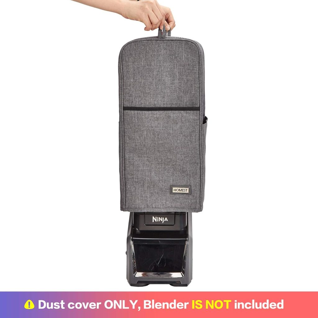 HOMEST Blender Dust Cover with Accessory Pocket Compatible with Ninja Foodi, Grey
