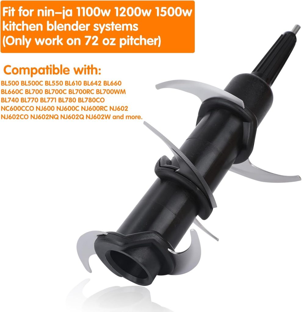 Replacement Ninja Blender Blade, 6 Blade Ninja Blender Replacement Parts Compatible With Nin-ja Kitchen System 1100 Pitcher For Ni-nja 72 oz BL660C BL740 BL642 BL500C, Fit Ninja Blades Replacement