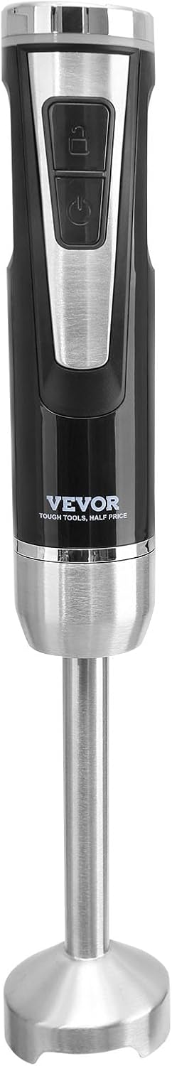 vevor hand blender 8 variable speeds immersion blender stainless steel handheld blender powerful motor hand mixer usb ch 1