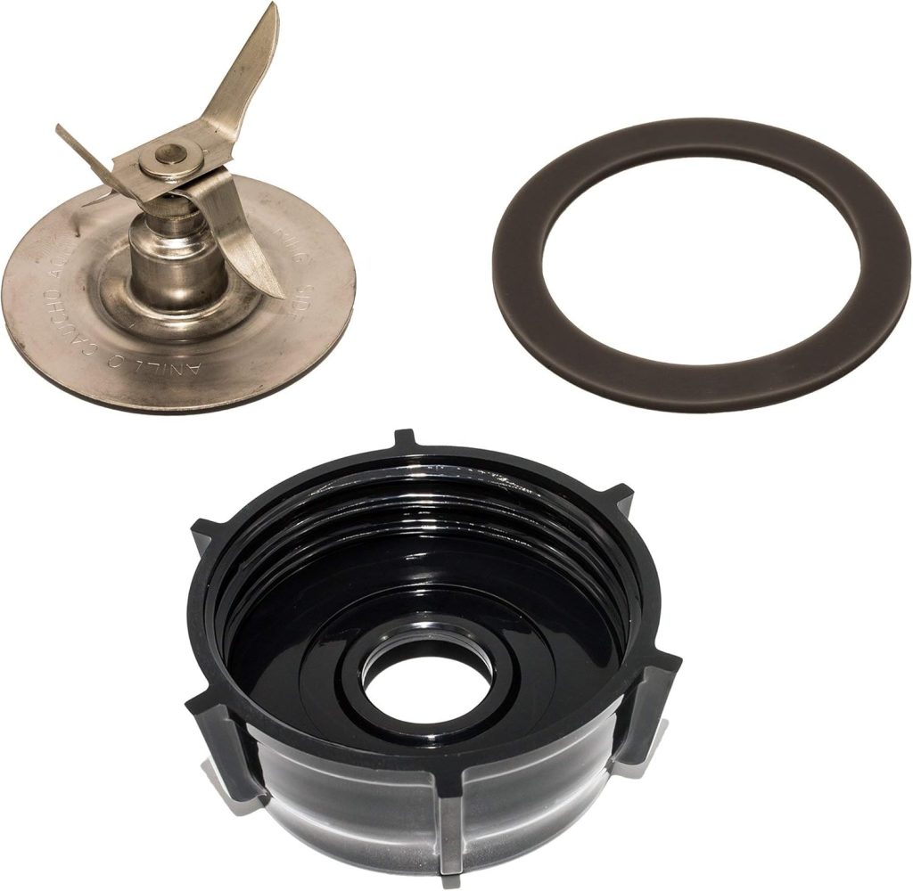 Blendin Replacement Ice Crusher Blade with Jar Base Cap, Rubber O Ring Sealing Ring Gasket Combo Accessory - Compatible with Oster and Osterizer Blenders - Blender Replacement Parts  Accessories