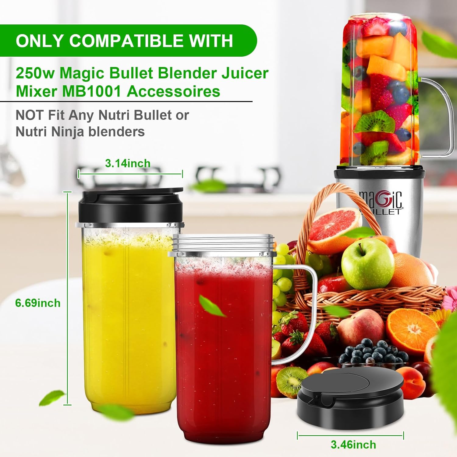 2 pack magic bullet blender cups review