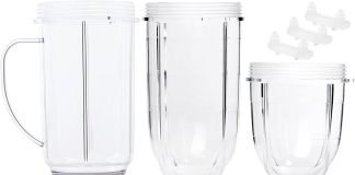 11 pcs blender replacement parts cross blade 16oz replacement cup with handle12oz short cup with lip ring and stay fresh
