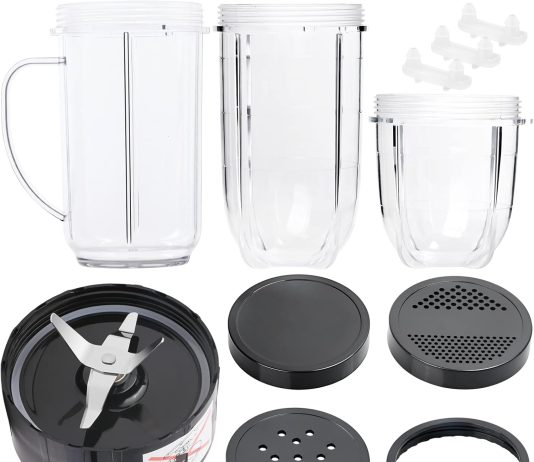 11 pcs blender replacement parts cross blade 16oz replacement cup with handle12oz short cup with lip ring and stay fresh