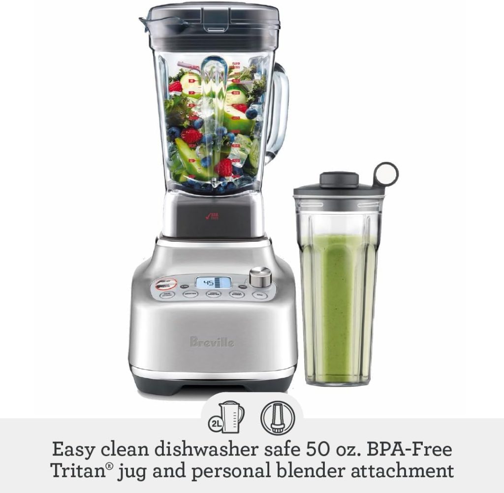 Breville BBL920BSS Super Q Commercial-Grade Home Blender, Brushed Stainless Steel