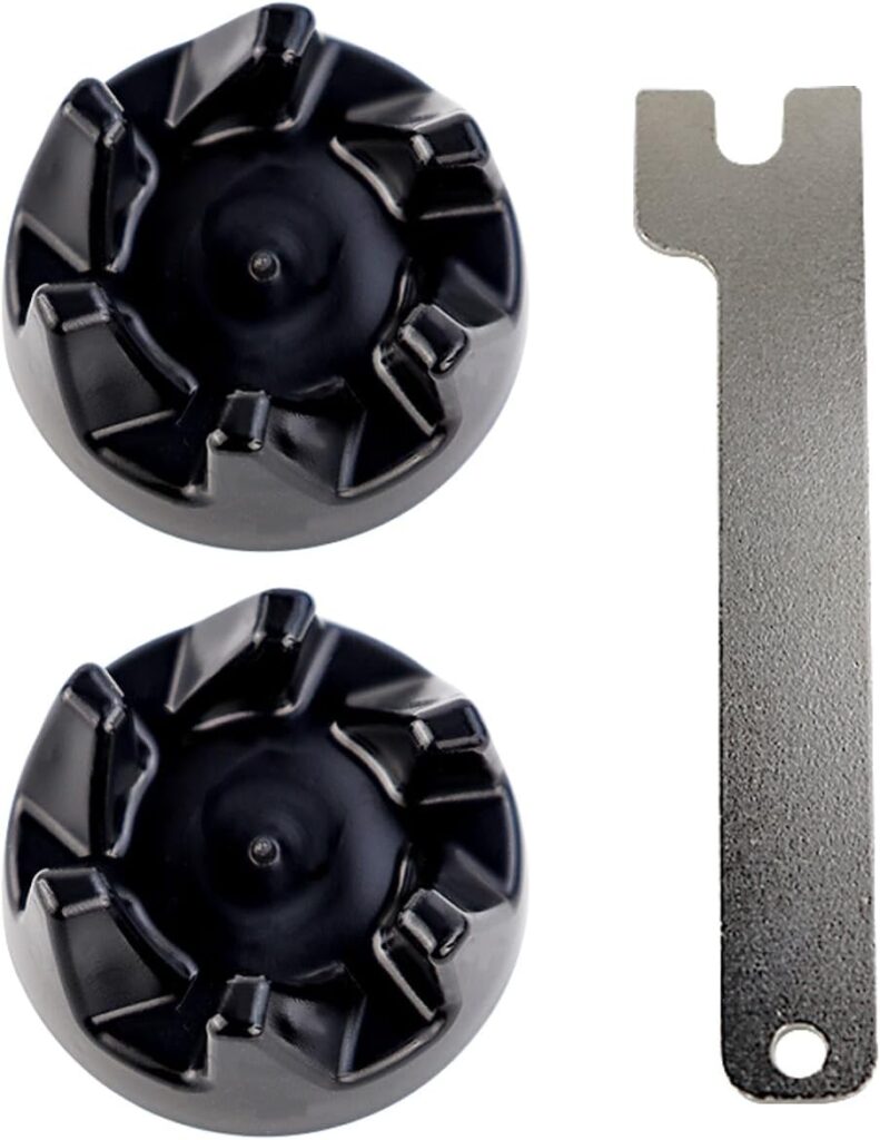 2 Pcs Black 9704230 Blender Drive Coupler with 1 Spanner Replacement Parts Compatible with KitchenAid WP9704230VP WP9704230 AP2930430 PS401661