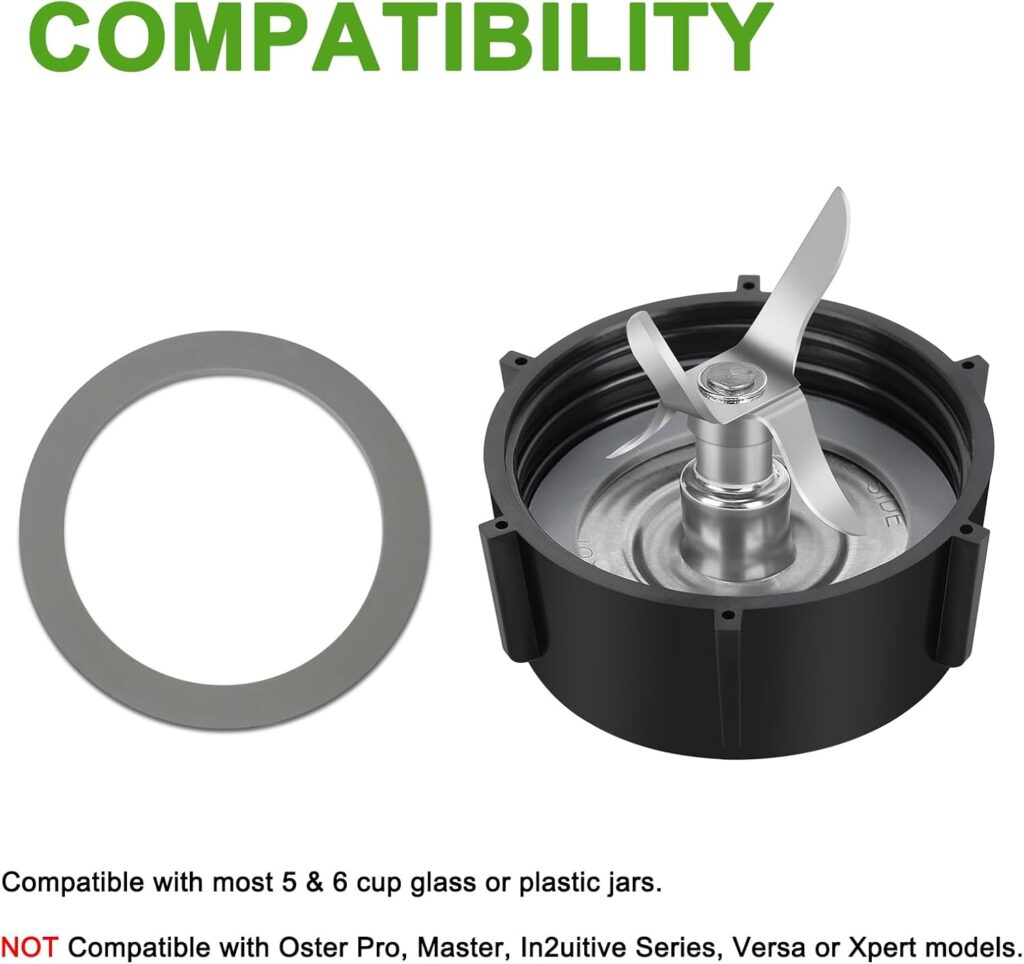 8 Pack Rubber Gaskets Replacement Seal for Oster Blender Replacement Parts Silicone O-Ring aspas para licuadora Compatible with Oster and Osterizer Blender Blade Accessories